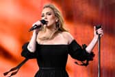 Adele performing at Hyde Park in July 2022.