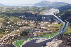 An artist's impression of how the Albert Basin Park could look.