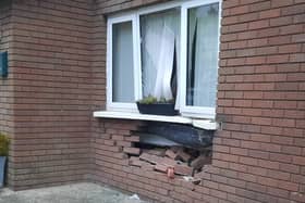 Damage which was caused to the house in Warrenpoint.