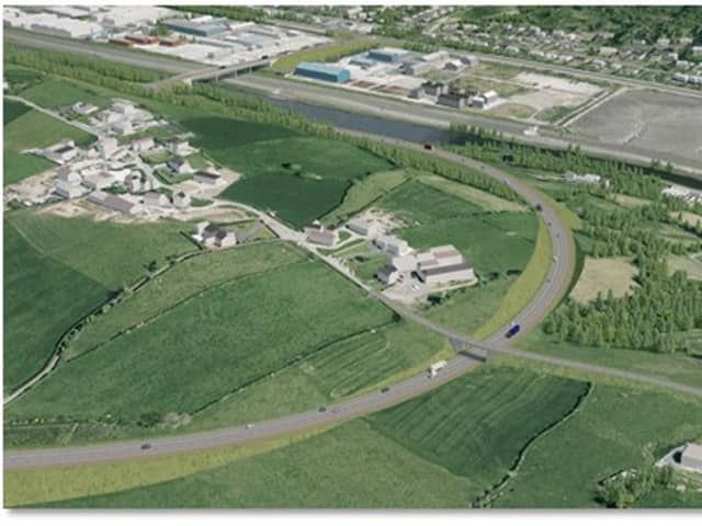 The proposed Southern Relief Road in Newry.