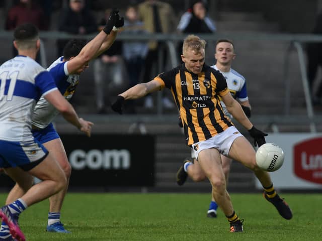 Cian McConville slots one over the bar for Crossmaglen in last year’s Championship quarter-final.