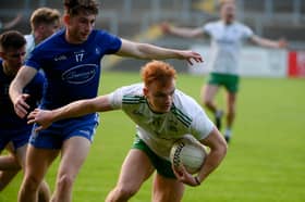 Burren's Danny Magill pictured in action against Loughinisland.