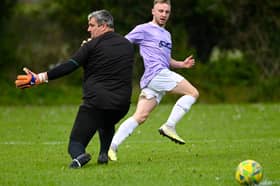 ​Ballyholland's Niall Fegan (pictured) was one of six different scorers as his side drew 3-3 with Church Street in the Carnbane League Division 1.