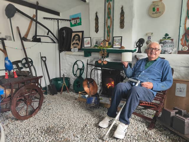 Terry Rooney pictured inside his 'scotch'.