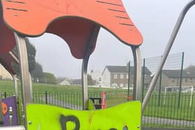 Some of the graffiti left at Ringmackilroy Play Park, Warrenpoint.