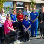 Back l-r) Catherine Murchan, Occupational Therapist, Catherine Watters, Specialist Nurse, Olivia McClory, Team Lead, Hayden Shilliday, Housekeeper, Dr Ann McCann, Specialist Doctor, Yvonne Murphy, Team Manager, Acute Care at Home and Older Peoples Ambulatory Services.(Front l-r) Kymberleah Doyle, Pharmacist and Danielle McBride, Clinical Sister.