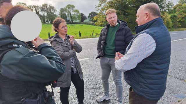 Liz Kimmins MLA and Cllr Cathal King met with representatives from the PSNI and Department from Infrastructure in relation to diffing on the Dublin Road.