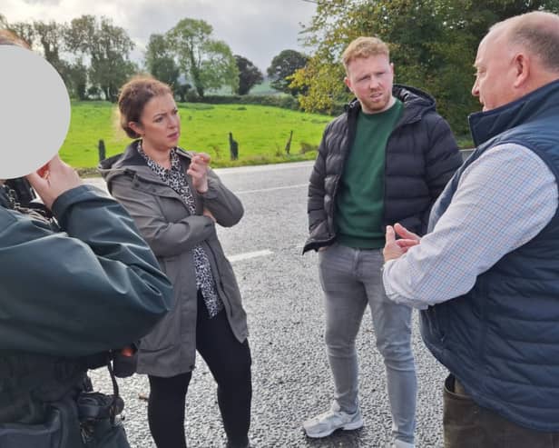 Liz Kimmins MLA and Cllr Cathal King met with representatives from the PSNI and Department from Infrastructure in relation to diffing on the Dublin Road.