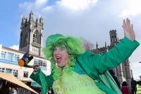 Participants in the Saint Patrick's Day Parade in Newry.