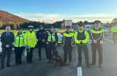 Officers who took part in the cross-border operation.