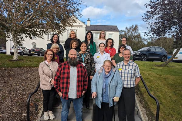Staff from the Southern Health and Social Care Trust stroke service and Care Opinion, with service users and representatives from the Stroke Association who are working together to improve patient feedback. 