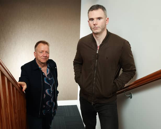 New documentary, ‘Lost Boys: Belfast’s Missing Children’ to screen locally in Newry Omniplex. Pictured left to right are: Producer Ed Stobart and Director Des Henderson.