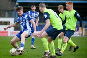 Newry City's John McGovern (pictured) made his return to league football for the first time in six months last week against Loughgall.