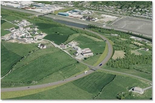 An artist's impression of the Southern Relief Road.