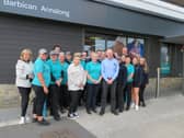 Simon Heenan is pictured with the local team from SPAR Barbican, Annalong. The business has been acquired by Henderson Retail, with all 42 staff remaining within their roles in-store.
