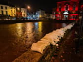 Sandbags along the canal in Newry. Pic: @deptinfra/X
