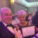 Stephen McClelland of Newry & Mourne Enterprise Agency with his award.