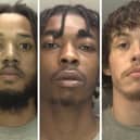 Martinho De Sousa (L), Tireq McIntosh (C), Kian Durnin (R) have been jailed for a total of 69 years for shooting children in a Wolverhampton playground. Picture: West Midlands Police
