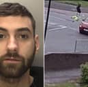 Horrifying CCTV shows the moment an elderly cyclist was sent flying through the air after a reckless driver ploughed into her.

The 71-year-old woman was left with a bleed on the brain after being hit by a Citroen C3 Flair being driven by Thomas Freeman, 29.