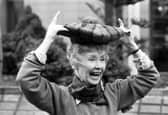 Scottish Shakespearean actress Gudrun Ure, who played 'Supergran' in the TV series, has died aged 98. Picture taken in March 1987.