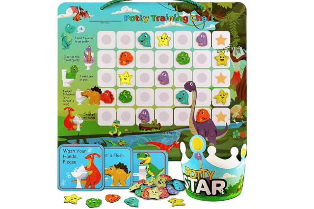 A dinosaur themed reward chart