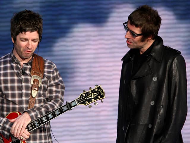 Noel and Liam Gallagher on the 'Che Tempo Che Fa' Italian TV Show in 2008 (Photo: Vittorio Zunino Celotto/Getty Images)