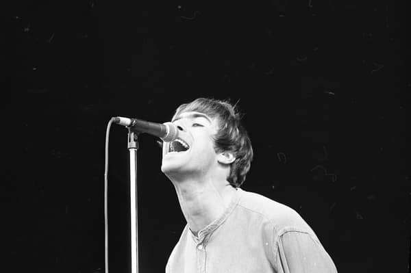 Liam Gallagher of Oasis on stage at Slane. Photo: Independent News and Media/Getty Images