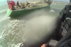 Marine Police rescue yachtsman from storm.