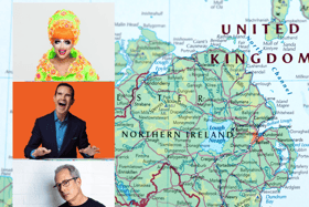 [Top to bottom] Bianca Del Rio, Jimmy Carr and Ben Elton are some of the names set to perform in Northern Ireland before the end of 2024.