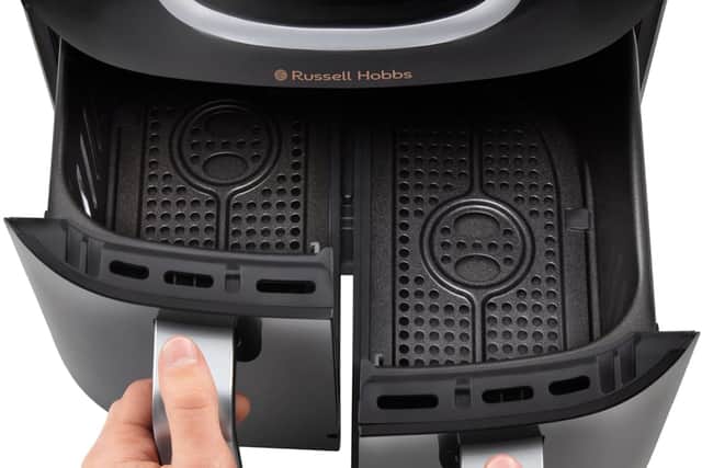 Dual drawer air fryers allow you to sync up your cooking times to ensure your portions are ready together