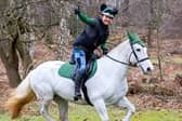 Michelle Ross riding horse Leila videoed the terrifying moment her 10-year-old riding companion's horse bolted, reaching 38 mph