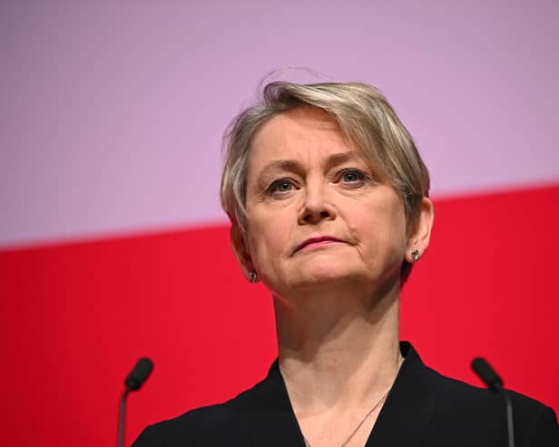 Home Secretary Yvette Cooper during her conference speech Picture: Leon Neal/Getty Images