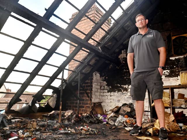 A family has been left without "anything" after a lightning strike caused a devastating fire which spread to three other properties.