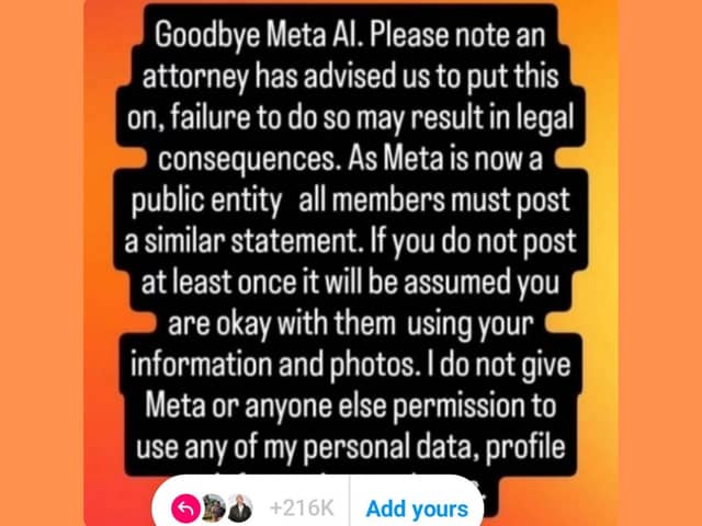 Example of the 'Goodbye Meta AI'. Photo via Twitter user @hannahlouisef