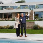 Tom and Carol Steenson - Omaze Million Pound House Draw winners at their new £2m home in Devon. 