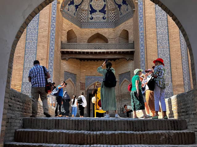 Khiva, near the unfinished minaret. 
