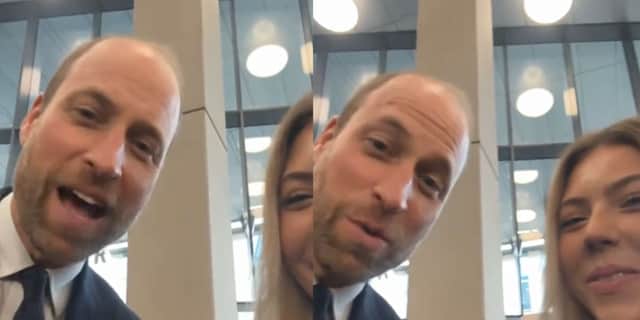 Prince William gives Ulster student ideal excuse for being late.