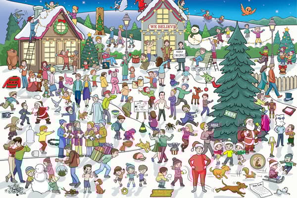 How many of the Christmas items can you find? 