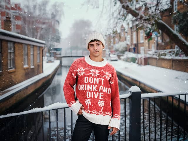 The knitted jumper design comes after research revealed that 1 in 4 winter drownings involve alcohol