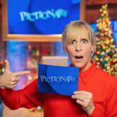 Mel Giedroyc hosts Pictionary on ITV. 