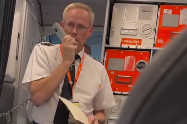 Adrian Johnson makes his retirement speech during his final flight.