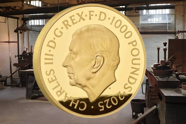 The £1,000 coin is made from solid fine gold