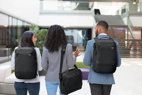 The Dell EcoLoop Premier Backpack 14-16, right, has a host of features for those who travel tech heavy.