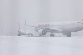 The now open runways at Manchester Airport.