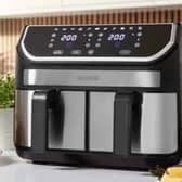 The Black & Decker 9L Dual Basket Air Fryer is on sale at just £59.99