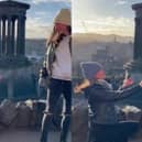 Heart-warming moment couple surprise each other during proposal.