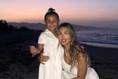 Sofia Alessia, 27, with her daughter Alya-Valentina, 4, after weight loss surgery.