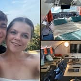 Annabelle Green and her boyfriend Joel Simons stay in the Jumbo Jet Hotel.
