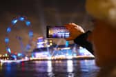 London’s County Hall and the London Eye were illuminated