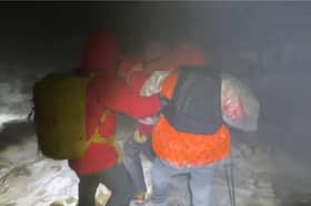 Teens rescued from Slieve Donard in strong winds and heavy rain.